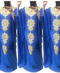 Party Wear Golden Morrocon Beads Spandex Dubai Kaftan