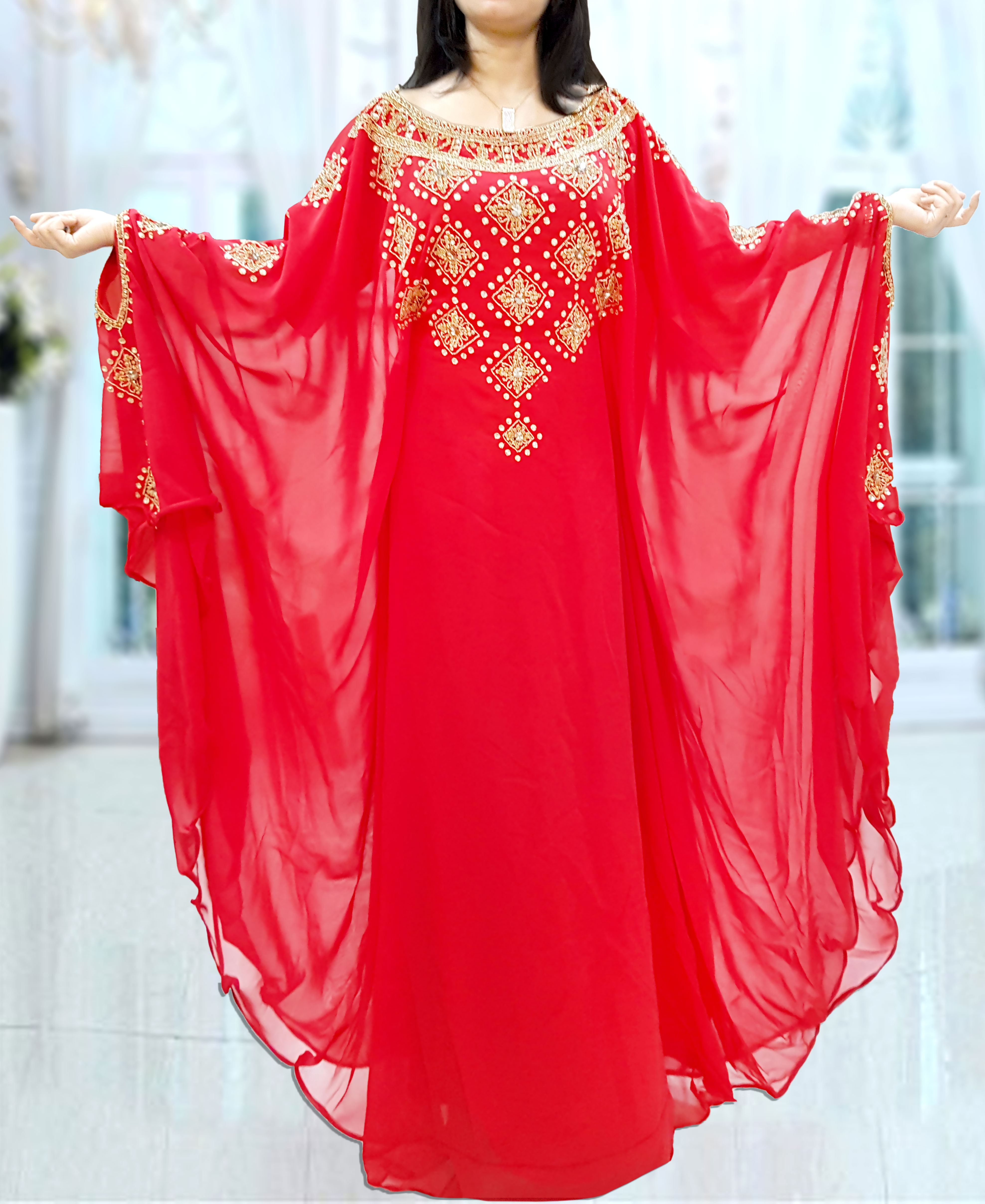 Dubai Abaya Evening Plus Size Beaded Moroccan Kaftan African Dresses For Women African Boutique