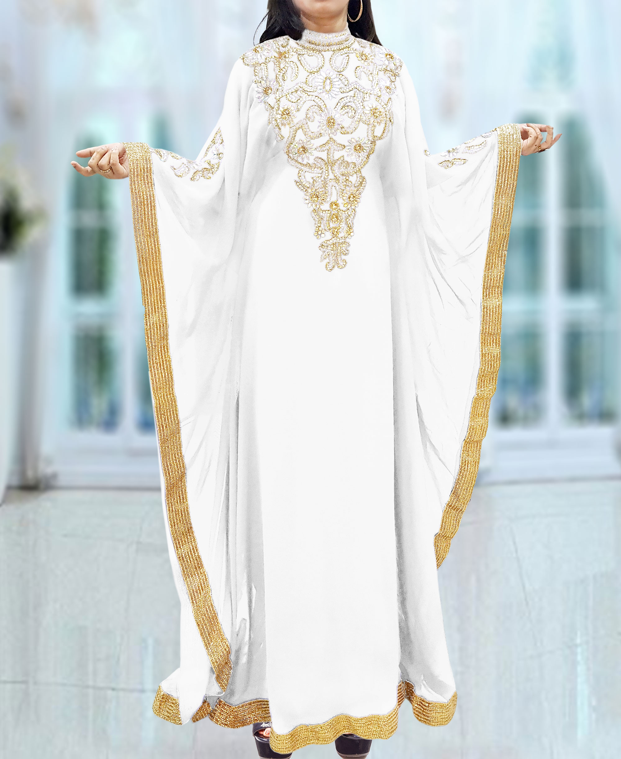 Caftan Dresses For Women Long Sleeve Formal Maxi Gown Evening