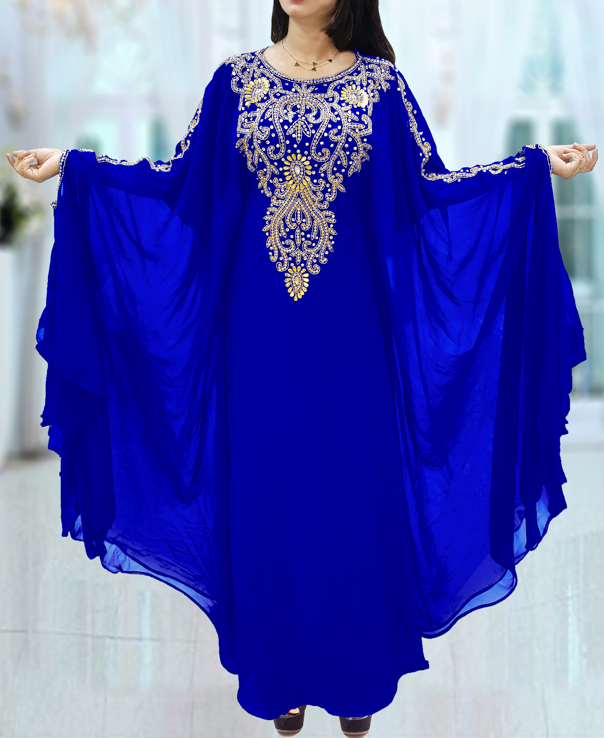 royal blue work dress