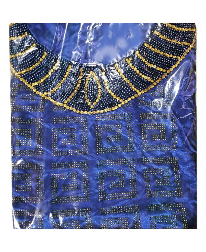 African Attire Party Wear Rhinestone Latest Abaya Beaded Gloss Silk Dress Fabric