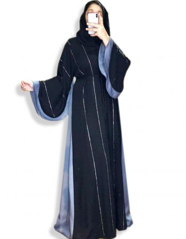 Latest Islamic Designer Soft Nida Fabric Long Sleeve Black Dubai Abaya for Women