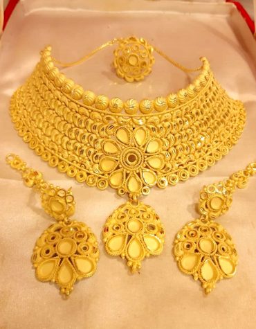 Arabic Stylish Party Wear Necklace Earring Set Ethnic Jewelry for Women