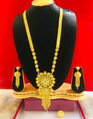 African New Stylish Look Gold Plated Necklace Set