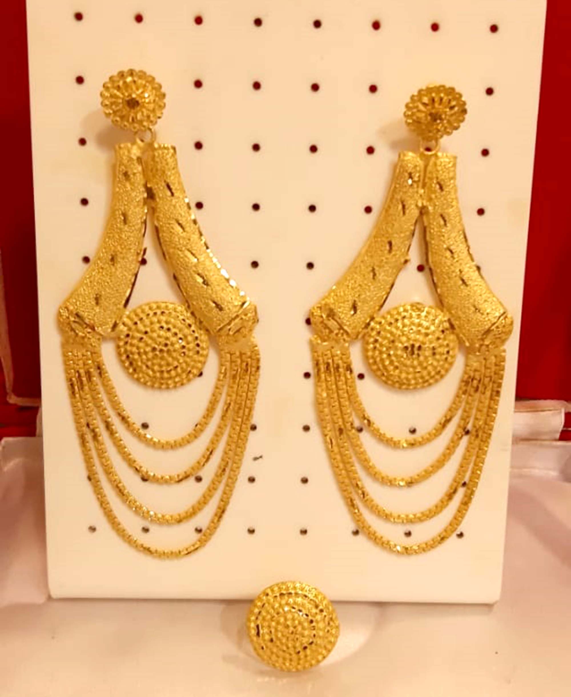 Best Designer Golden Plated Earring Set 