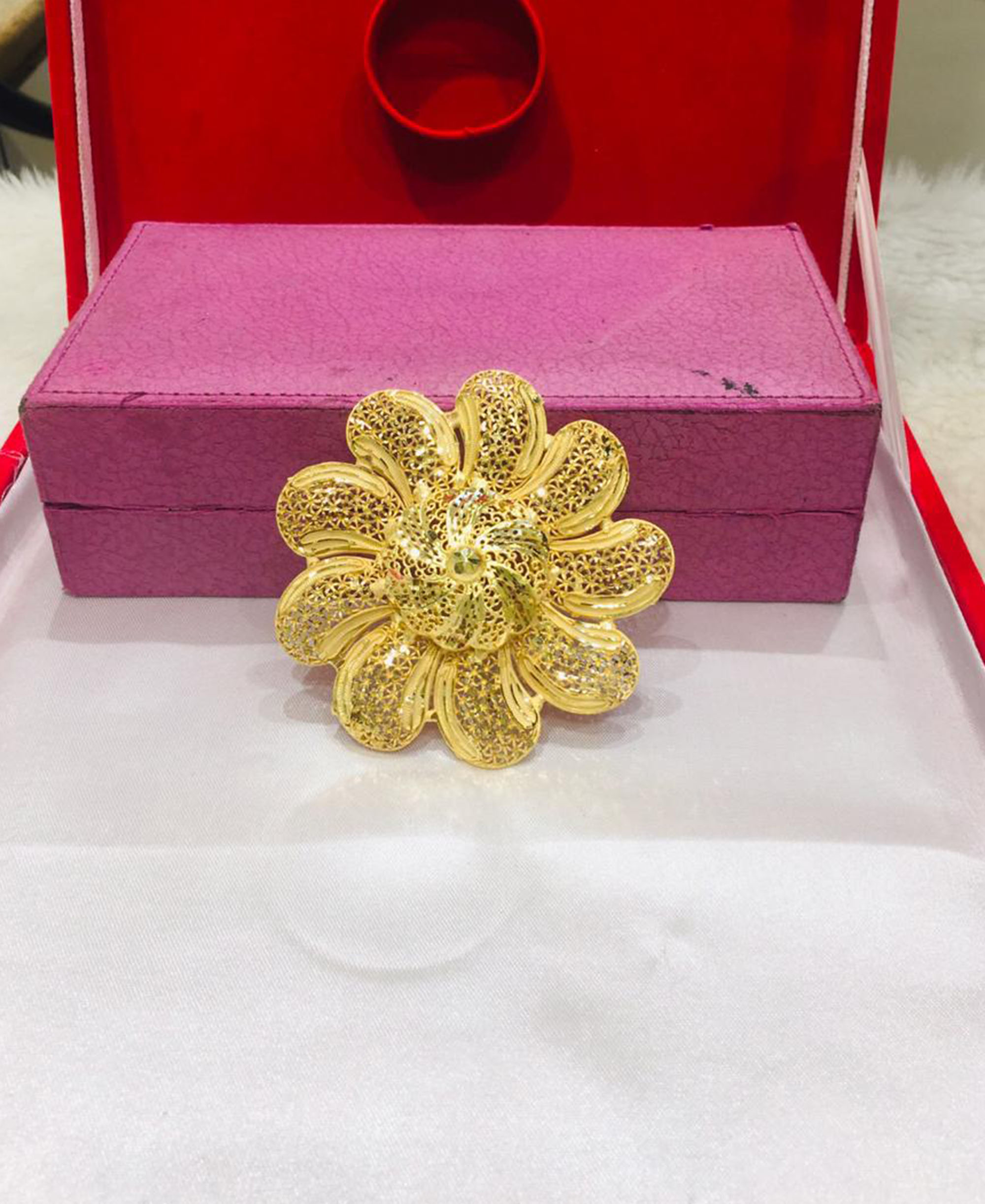 Rose Gold Flower Ring – Diamond Design Constantia