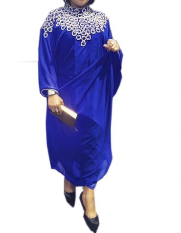 Women's Abaya Crystal Stone Beaded Dress Dubai Chiffon Kaftan