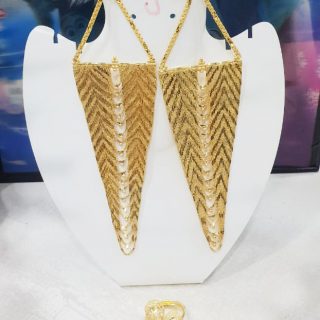 Elegant Fashionable and Trendy Designer Earrings with Finger Ring for Women