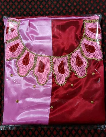 Unique Attire Formal Evening Beaded Satin Silk 2 Color Satin Silk Dress Material For Women