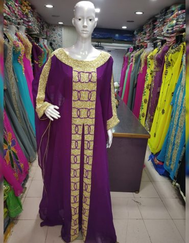 Dubai Formal Wedding Embroidery With Multi Color Stone Kaftan Dresses For Women