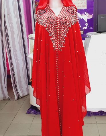 New African Attire With Long Sleeve Designer Party Wear Evening Abaya Dresses for Women