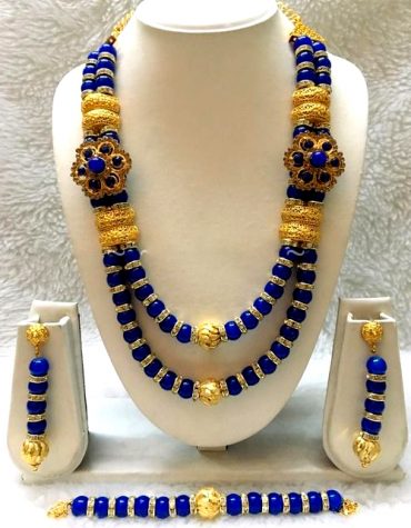 African Trendy Unique Design Necklace With Earrings Jewellery for Women