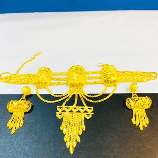 African Attire Trendy Formal Party Necklace And Earing Jewelry Set For Women