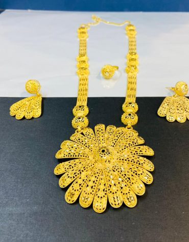 African Fancy 2 Gram Gold Designer Necklace For Women Party & Wedding Wear