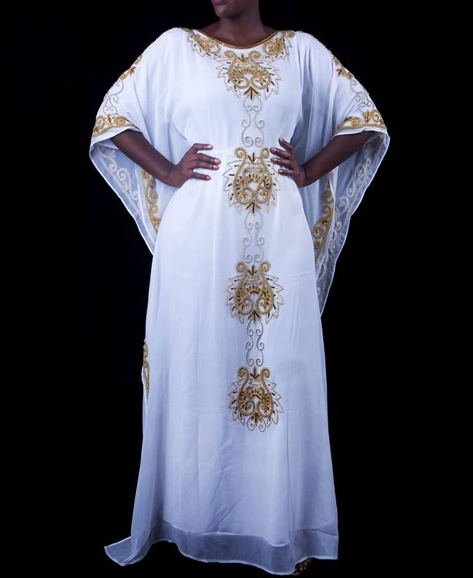 African Attire Kaftan Dresses For Women Dubai Embroidery Work For Wedding