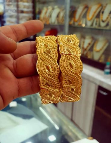 New African Fancy 2 Gram Gold Plated Wedding Bangles Set Jewellery for Women
