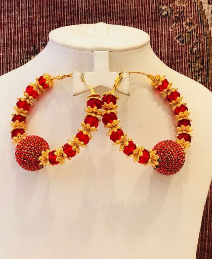 Beautiful Crystal Beads African Elegant Earring Jewellery Set for Women ...