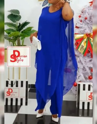 African Latest Chiffon Kaftan Design Dress Evening & Party Wear For Women