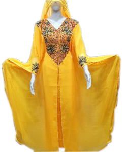 Elegant Party Wear Long Abaya Moroccan Mix Beaded Kaftan for Women