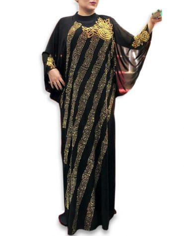 New Arrived Premium Quality Rhinestone Beaded Dubai Kaftan Dress for Women