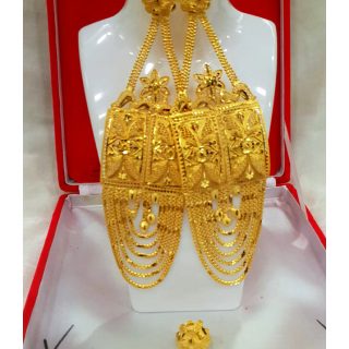 African Elegant 2 Gram Gold Wedding Party Wear Earrings & Ring for Women