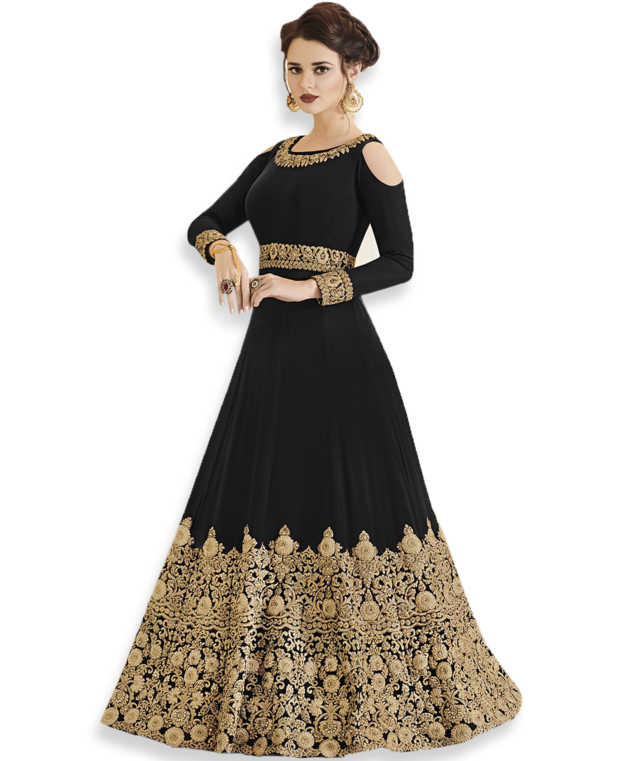 designer embroidered dress