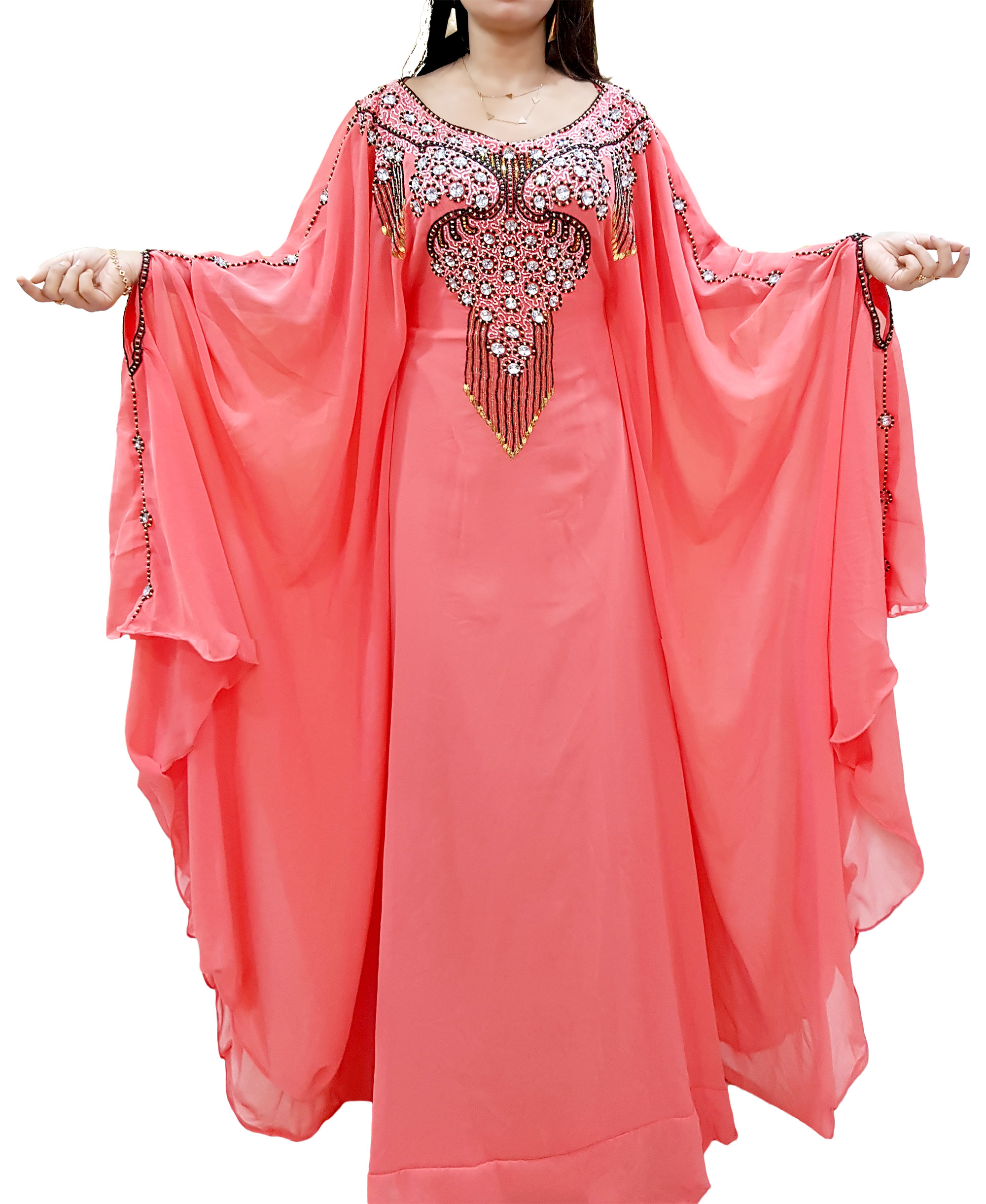 Dubai Kaftan Abaya Jalabiya Maxi Gown ...