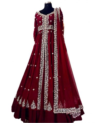 Party Wear and Exclusive Wedding Collection Designer Embroidered Gown For Women