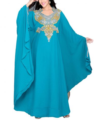 Unique Caftan Dress Long Sleeve Formal Maxi Gown Evening Party Dress For Women
