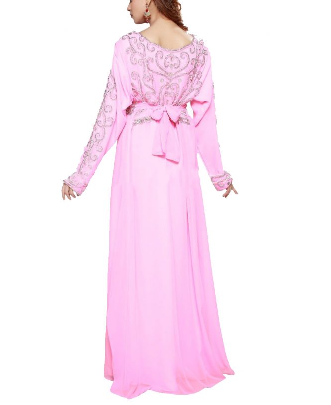 Premium Party Collection Floral Long Maxi Designer Beaded Dubai Kaftan For Women