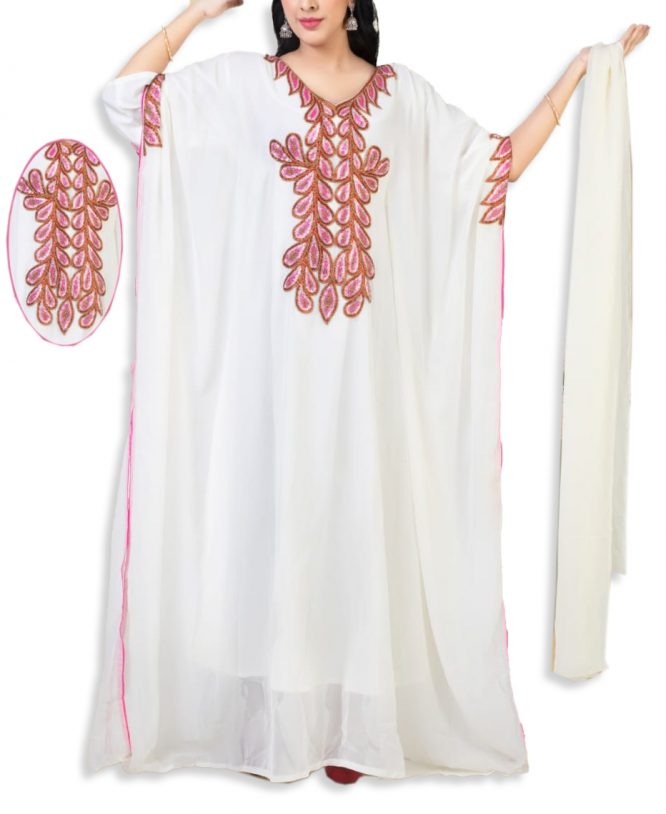 Eid Collection Latest Designer Chiffon Kaftan With Hand Work Party Wear Gown