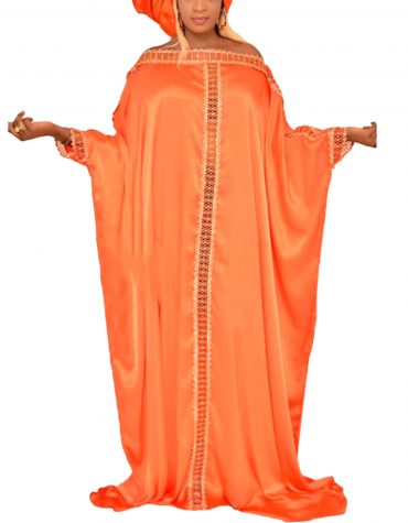 Farsha Style Collection Soft Premium Classic Lace Work Elegant Satin Sik Dress For Women