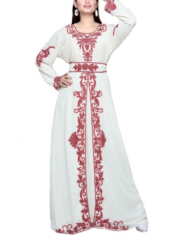 New Fashion Party Special Dubai Kaftan Gown Super Embroidery Work Dress For Women