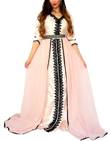 Exclusive Designer Super Premium Embroidery Elegant Satin Silk Gown Dress For Women
