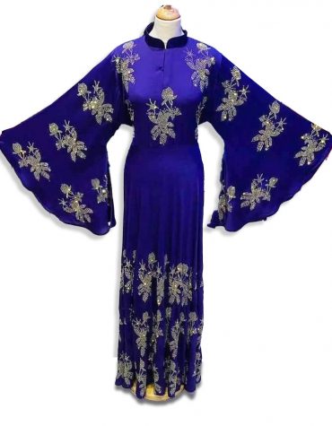 African Attire Handwork Long Sleeve With Flairs Evening Party Wear Abaya Dresses