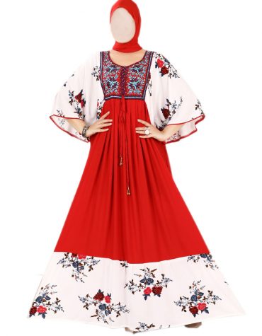 New Attire Cotton Mix Embroidered Summer Dress For Women