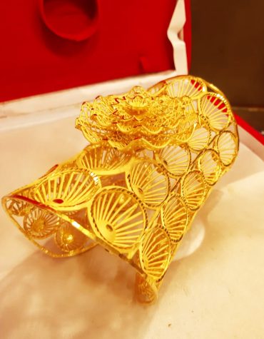 2 Gram Gold Luxurious Bracelet African Jewelry Set For Women