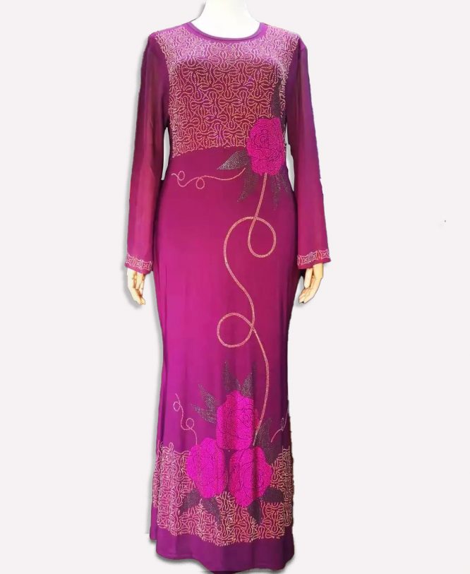 Latest Coming Super Stylish Trendy Collection Rhinestone Chiffon Dress For Women