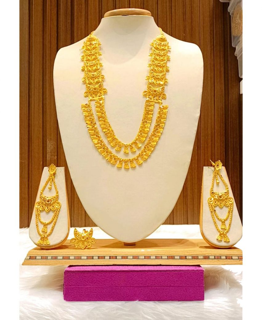 Rose Gold Finish Zircons Layered Necklace Set Design by Moh-Maya by Disha  Khatri at Pernia's Pop Up Shop 2024