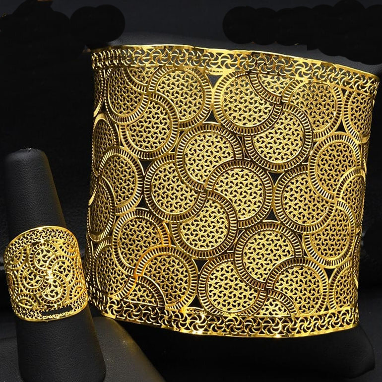 Arab Gold Color Coins Bracelet 18k Copper Gold Plated Elegant Women Arabic  Totem Charm Bracelets Wedding Jewelry Bridal Gifts - AliExpress