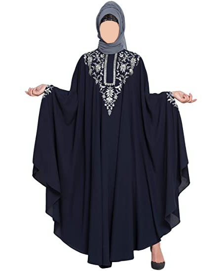 Latest Elagent White Embroidery Abaya 