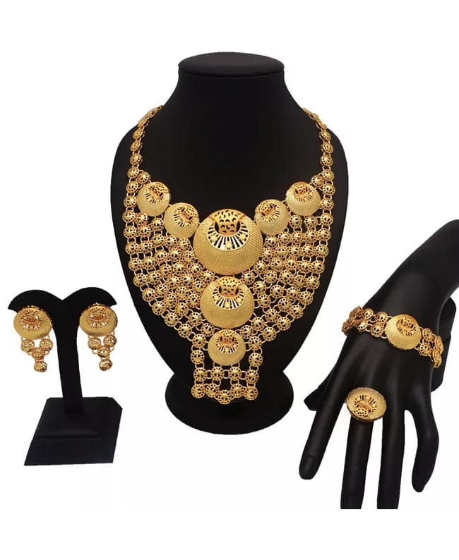 Occasional Golden Gold Plated Choker Necklace Set, Size: Big at Rs 2500/set  in Mumbai