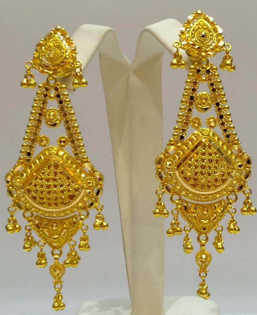 Latest Long Earring Designs/Light Weight Earrings/Daily wear/sharmi  vlogs#gold #gold… | Indian gold jewellery design, Gold earrings models,  Long chain earrings gold