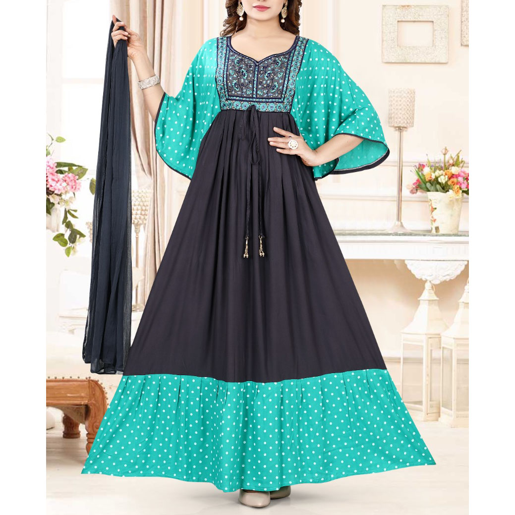 Buy ETHNIC EMPIRE Cotton Anarkali Gown At Retail at Rs.699/Piece in surat  offer by Ethnic Empire