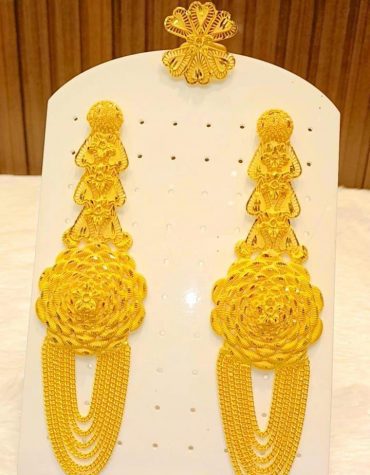 22K Yellow Gold Jeweled Jhumka Earrings (22.2gm) – Virani Jewelers