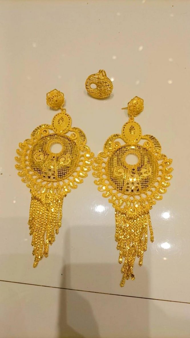 Golden Peacock Drop Earrings – Beautiful Earth Boutique