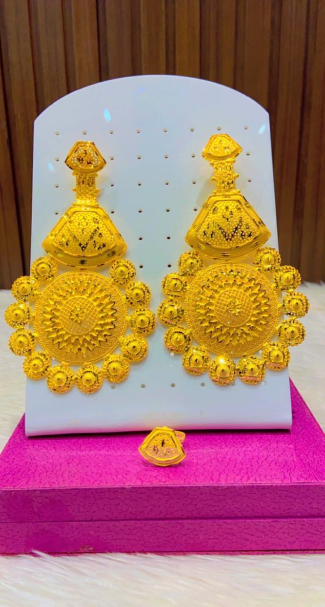 New pattern gold Jhala earrings design Gold earrings design latest gold  earrings design  YouTube
