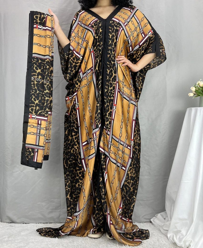 New Style Muslim Abaya Oversize African Women Clothing Dubai Dashiki Sexy  Leopard Print Casual Floral Dresses Long Dress Vintage - African Boutique