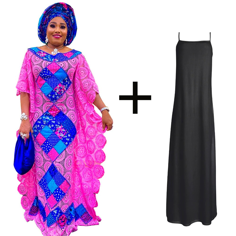MD African Dresses For Women Traditional Ankara 2 Piece Set Clothes Plus  Size Boubou Embroidered Mesh Dresses Robe Africaine - African Boutique