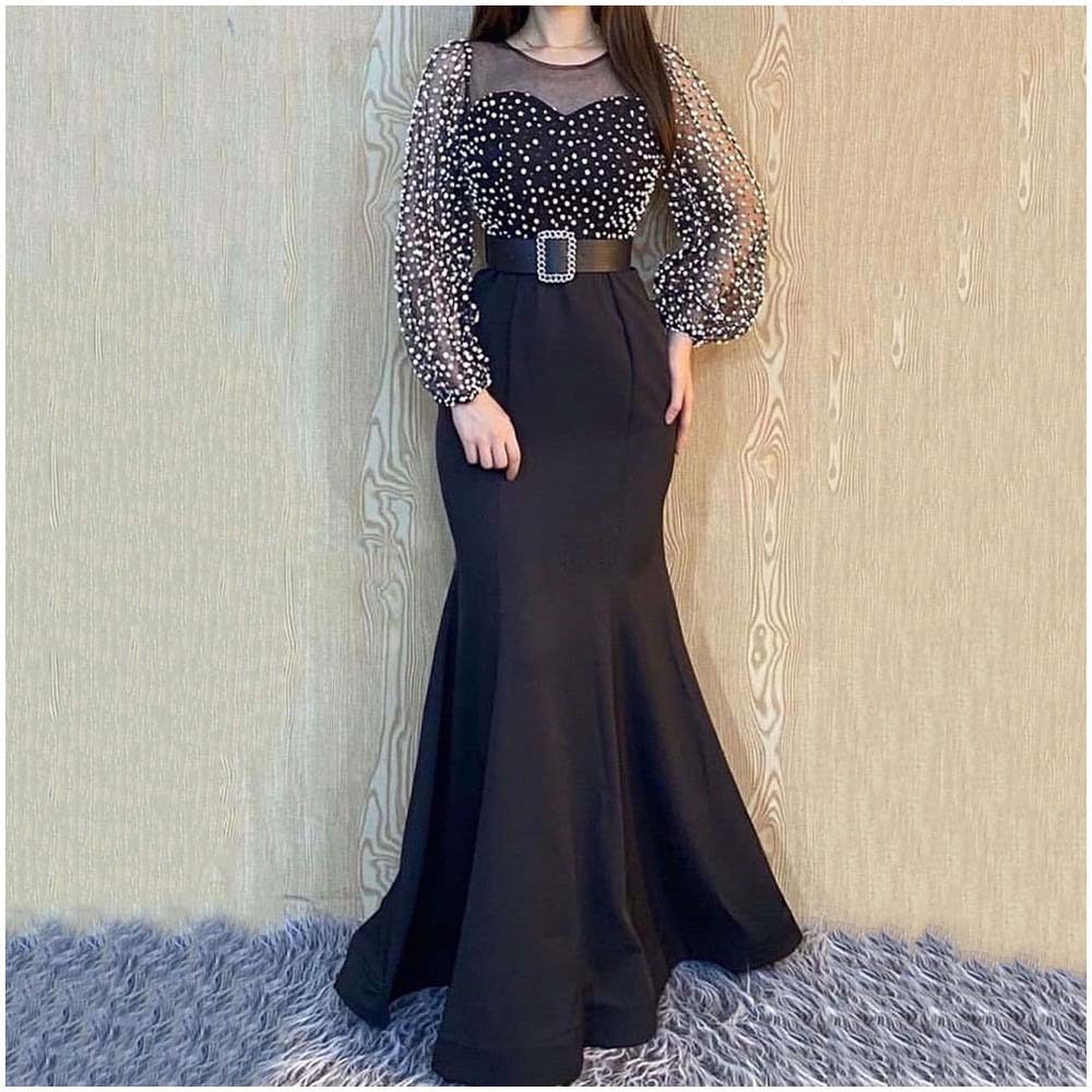 Fashion Dresses for Women Elegantes V-Neck Cross Wrap Swing Maroon Velvet Long  Sleeve Vintage Cocktail Club Party A-Line Maxi Dress for party wear